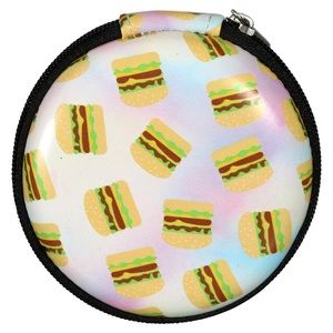Food Cheeseburger Icon Small Round Tech Jewelry Travel Case